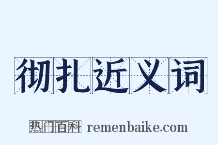 彻扎近义词是什么意思的图片